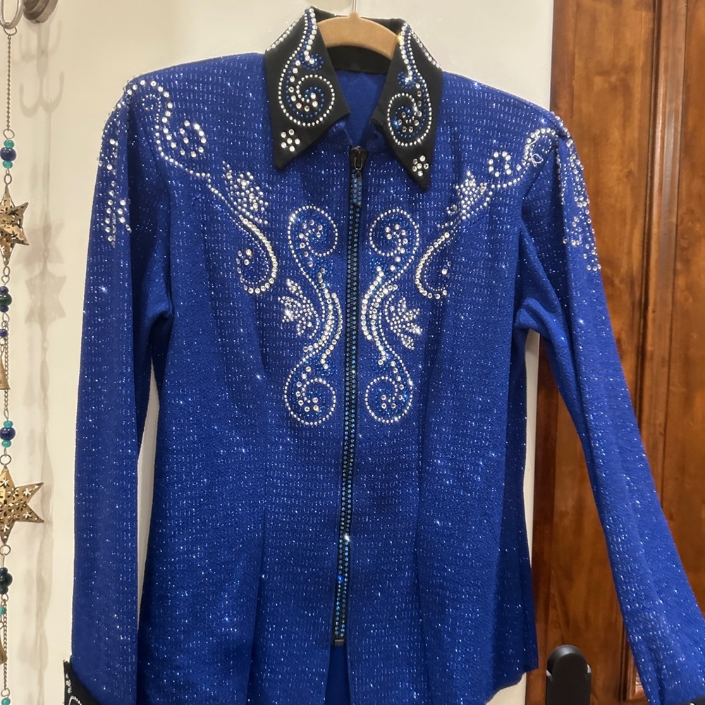 Royal Blue Showmanship Shirt Western Pleasure Horse Show - Picture 7 of 7